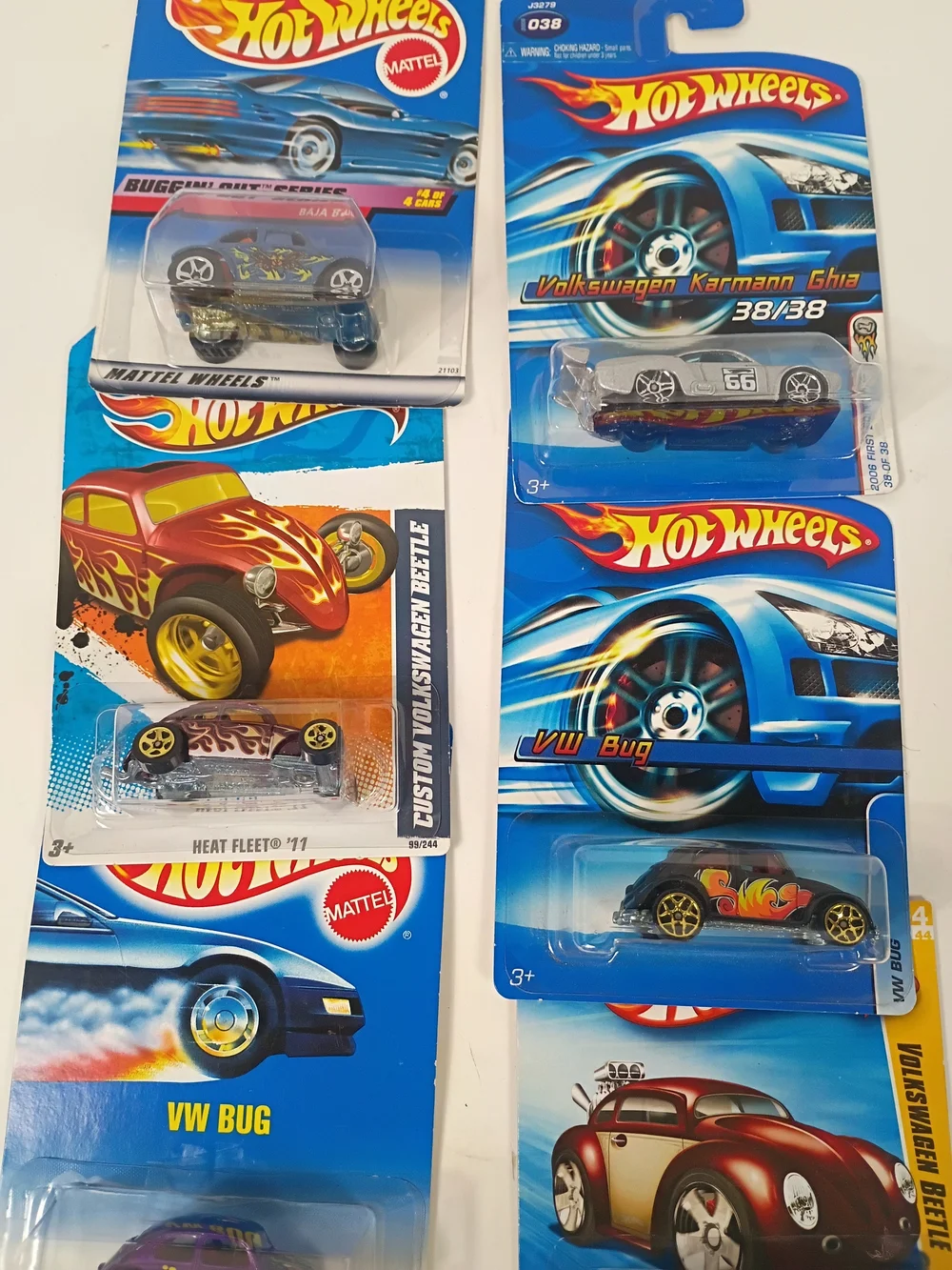 7 Hot Wheels Beatles Volkswagen Bran New